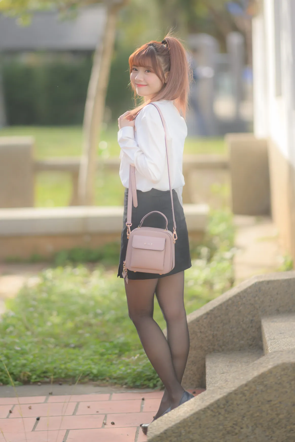 [Mzsock] NO.237 OL black silk uniform high heels street photography#[105P]-101